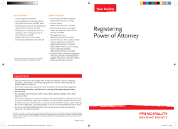 Registering Power of Attorney - Principality Building Society