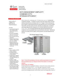 Sun Storage 7000 Series family