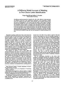 A Diffusion Model Account of Masking in Two