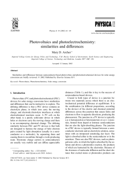 Photovoltaics and photoelectrochemistry: similarities and differences