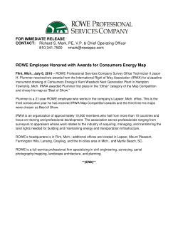 ROWE Employee Honored with Awards for Consumers Energy Map