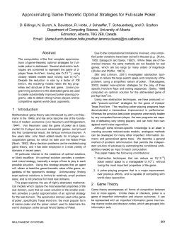 Approximating Game-Theoretic Optimal Strategies for Full