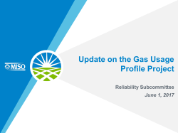 Update on the Gas Usage Profile Project
