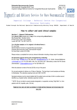 How to collect and send clinical samples