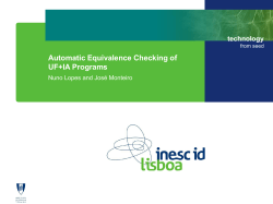 Automatic Equivalence Checking of UF+IA Programs