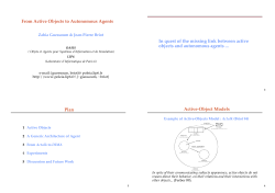 From Active Objects to Autonomous Agents In quest of the