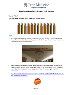 Regulatory Readiness: Oxygen Tank Storage