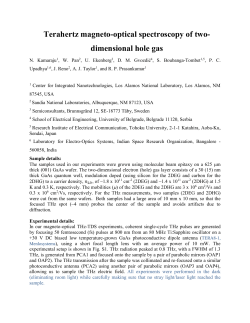 Terahertz magneto-optical spectroscopy of two