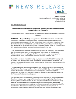 Christie Administration Continues Commitment to Create Jobs and