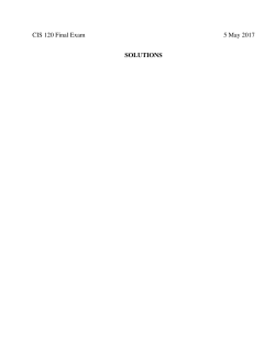 CIS 120 Final Exam 5 May 2017 SOLUTIONS