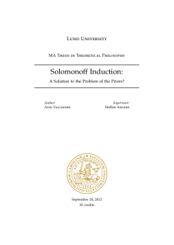 Solomonoff Induction