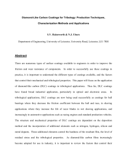Diamond-Like carbon coatings for