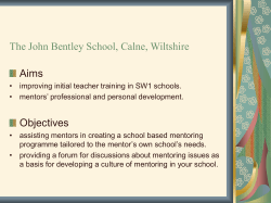 Mentoring is - Teacher Research