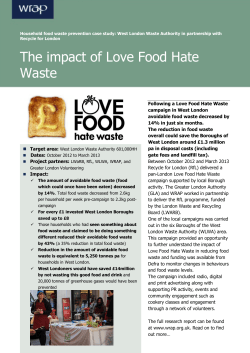 The impact of Love Food Hate Waste