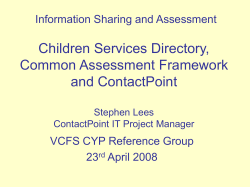 ContactPoint and eCAF