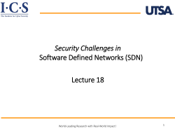 Software Defined Networking (SDN)