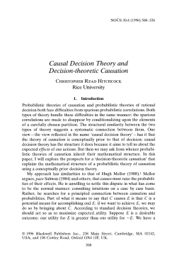 Causal Decision Theory and Decision
