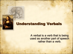 Understanding Participles