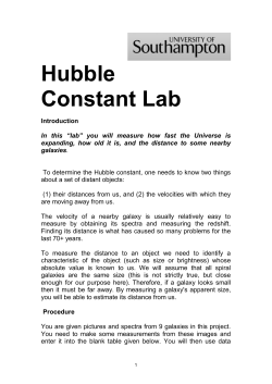 Hubble Constant Lab - University of Southampton