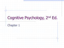 Cognitive Psychology, 2nd Ed.