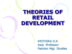 THEORIES OF RETAIL DEVELOPMENT