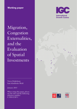 Migration, Congestion Externalities, and the Evaluation of Spatial
