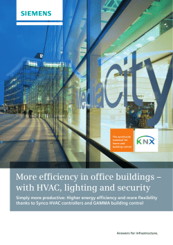 efficiency in office buildings &ndash; with HVAC, lighting and