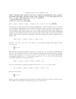 1. Algebraic solution of Project 1.12 Write a function