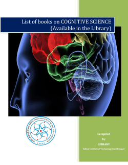 List of books on COGNITIVE SCIENCE (Available