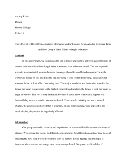 Audrey Kentz Demos Honors Biology 11/04/15 The Effect of