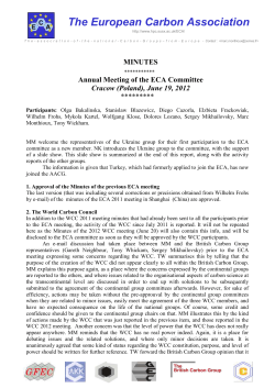 Minutes of the ECA meeting (2012)