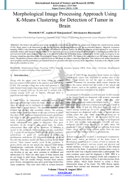 Morphological Image Processing Approach Using K