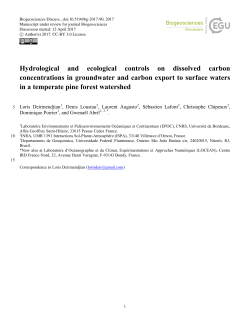 Hydrological and ecological controls on dissolved carbon