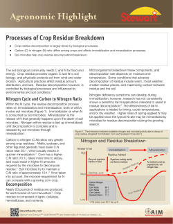 Processes of Crop Residue Breakdown - Monsanto