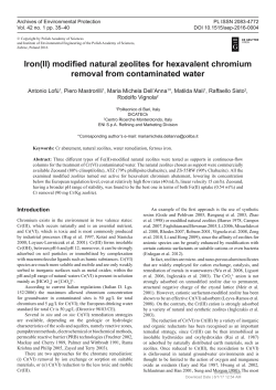 Iron(II) modified natural zeolites for hexavalent