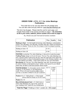 ORDER FORM (APRIL 2017) for Julian