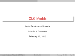 OLG Models - Penn Economics - University of Pennsylvania