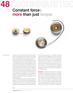 Constant force: more than just torque