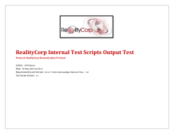 RealityCorp Internal Test Scripts Output Test