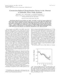 Coronavirus-Induced Demyelination Occurs in the Absence of