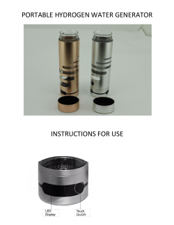 portable hydrogen water generator instructions for