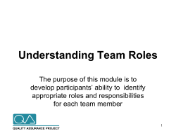 Understanding Team Roles