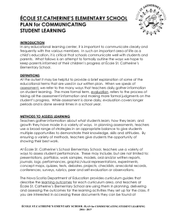 student learning - St. Catherine`s Elementary