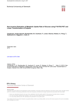 Non-invasive Estimation of Metabolic Uptake Rate of