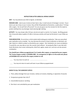INSTRUCTIONS AFTER UMBILICAL HERNIA SURGERY DIET: You