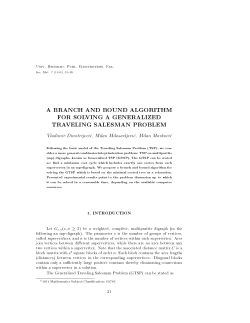 a branch and bound algorithm for solving a generalized traveling
