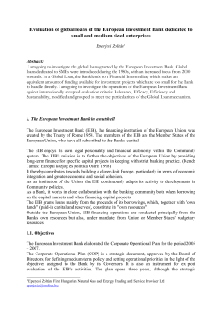 2. The EIB Global Loan Mechanism