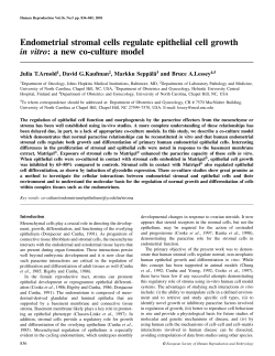 Endometrial stromal cells regulate epithelial cell growth in vitro: a
