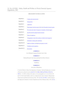 SI No. 619/2001 - Safety, Health and Welfare At Work