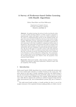 A Survey of Preference-based Online Learning with Bandit Algorithms